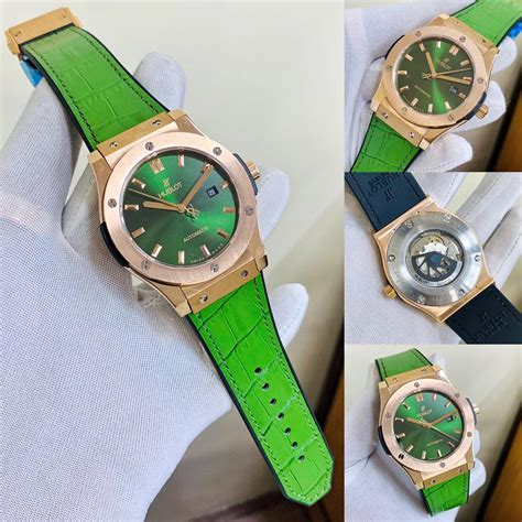 hublot rose gold green sapphire|Hublot watches for sale.